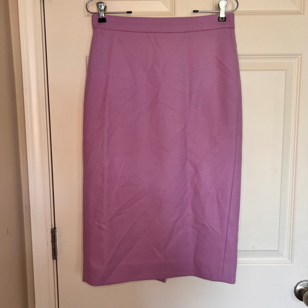 J.Crew Wool Pencil‎ Skirt Career Wear Business Casual Pink Size 4